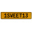 1SWEET13  - Yellow Aluminum Street Sign Mancave Euro Plate Name Door Sign Wall