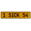 1 SICK 54  - Yellow Aluminum Street Sign Mancave Euro Plate Name Door Sign Wall