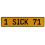 1 SICK 71  - Yellow Aluminum Street Sign Mancave Euro Plate Name Door Sign Wall