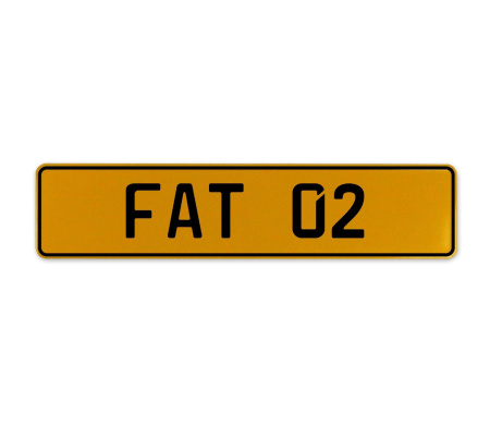 FAT 02  - Yellow Aluminum Street Sign Mancave Euro Plate Name Door Sign Wall