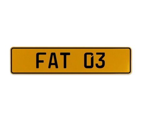 FAT 03  - Yellow Aluminum Street Sign Mancave Euro Plate Name Door Sign Wall