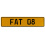 FAT 08  - Yellow Aluminum Street Sign Mancave Euro Plate Name Door Sign Wall