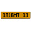 1TIGHT 11  - Yellow Aluminum Street Sign Mancave Euro Plate Name Door Sign Wall