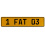 1 FAT 03  - Yellow Aluminum Street Sign Mancave Euro Plate Name Door Sign Wall