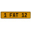 1 FAT 12  - Yellow Aluminum Street Sign Mancave Euro Plate Name Door Sign Wall