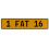 1 FAT 16  - Yellow Aluminum Street Sign Mancave Euro Plate Name Door Sign Wall