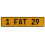 1 FAT 29  - Yellow Aluminum Street Sign Mancave Euro Plate Name Door Sign Wall