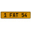 1 FAT 54  - Yellow Aluminum Street Sign Mancave Euro Plate Name Door Sign Wall