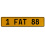 1 FAT 88  - Yellow Aluminum Street Sign Mancave Euro Plate Name Door Sign Wall