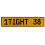 1TIGHT 38  - Yellow Aluminum Street Sign Mancave Euro Plate Name Door Sign Wall
