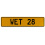 WET 28  - Yellow Aluminum Street Sign Mancave Euro Plate Name Door Sign Wall