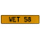 WET 58  - Yellow Aluminum Street Sign Mancave Euro Plate Name Door Sign Wall