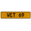 WET 69  - Yellow Aluminum Street Sign Mancave Euro Plate Name Door Sign Wall