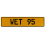 WET 95  - Yellow Aluminum Street Sign Mancave Euro Plate Name Door Sign Wall