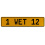 1 WET 12  - Yellow Aluminum Street Sign Mancave Euro Plate Name Door Sign Wall