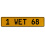1 WET 68  - Yellow Aluminum Street Sign Mancave Euro Plate Name Door Sign Wall