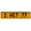 1 WET 77  - Yellow Aluminum Street Sign Mancave Euro Plate Name Door Sign Wall