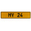 MY 24  - Yellow Aluminum Street Sign Mancave Euro Plate Name Door Sign Wall Art