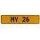 MY 26  - Yellow Aluminum Street Sign Mancave Euro Plate Name Door Sign Wall Art