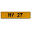MY 27  - Yellow Aluminum Street Sign Mancave Euro Plate Name Door Sign Wall Art