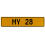 MY 28  - Yellow Aluminum Street Sign Mancave Euro Plate Name Door Sign Wall Art
