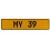 MY 39  - Yellow Aluminum Street Sign Mancave Euro Plate Name Door Sign Wall Art