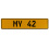 MY 42  - Yellow Aluminum Street Sign Mancave Euro Plate Name Door Sign Wall Art