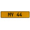 MY 44  - Yellow Aluminum Street Sign Mancave Euro Plate Name Door Sign Wall Art