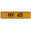 MY 45  - Yellow Aluminum Street Sign Mancave Euro Plate Name Door Sign Wall Art