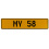 MY 58  - Yellow Aluminum Street Sign Mancave Euro Plate Name Door Sign Wall Art