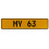 MY 63  - Yellow Aluminum Street Sign Mancave Euro Plate Name Door Sign Wall Art