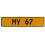 MY 67  - Yellow Aluminum Street Sign Mancave Euro Plate Name Door Sign Wall Art