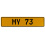 MY 73  - Yellow Aluminum Street Sign Mancave Euro Plate Name Door Sign Wall Art