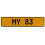 MY 83  - Yellow Aluminum Street Sign Mancave Euro Plate Name Door Sign Wall Art