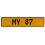 MY 87  - Yellow Aluminum Street Sign Mancave Euro Plate Name Door Sign Wall Art