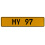 MY 97  - Yellow Aluminum Street Sign Mancave Euro Plate Name Door Sign Wall Art