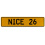 NICE 26  - Yellow Aluminum Street Sign Mancave Euro Plate Name Door Sign Wall