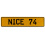 NICE 74  - Yellow Aluminum Street Sign Mancave Euro Plate Name Door Sign Wall
