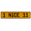1 NICE 11  - Yellow Aluminum Street Sign Mancave Euro Plate Name Door Sign Wall