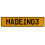 MADEIN03  - Yellow Aluminum Street Sign Mancave Euro Plate Name Door Sign Wall