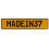 MADEIN37  - Yellow Aluminum Street Sign Mancave Euro Plate Name Door Sign Wall