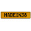 MADEIN38  - Yellow Aluminum Street Sign Mancave Euro Plate Name Door Sign Wall