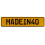 MADEIN40  - Yellow Aluminum Street Sign Mancave Euro Plate Name Door Sign Wall
