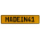 MADEIN41  - Yellow Aluminum Street Sign Mancave Euro Plate Name Door Sign Wall