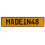 MADEIN48  - Yellow Aluminum Street Sign Mancave Euro Plate Name Door Sign Wall
