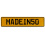 MADEIN50  - Yellow Aluminum Street Sign Mancave Euro Plate Name Door Sign Wall