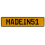MADEIN51  - Yellow Aluminum Street Sign Mancave Euro Plate Name Door Sign Wall