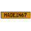 MADEIN67  - Yellow Aluminum Street Sign Mancave Euro Plate Name Door Sign Wall