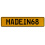MADEIN68  - Yellow Aluminum Street Sign Mancave Euro Plate Name Door Sign Wall