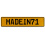 MADEIN71  - Yellow Aluminum Street Sign Mancave Euro Plate Name Door Sign Wall